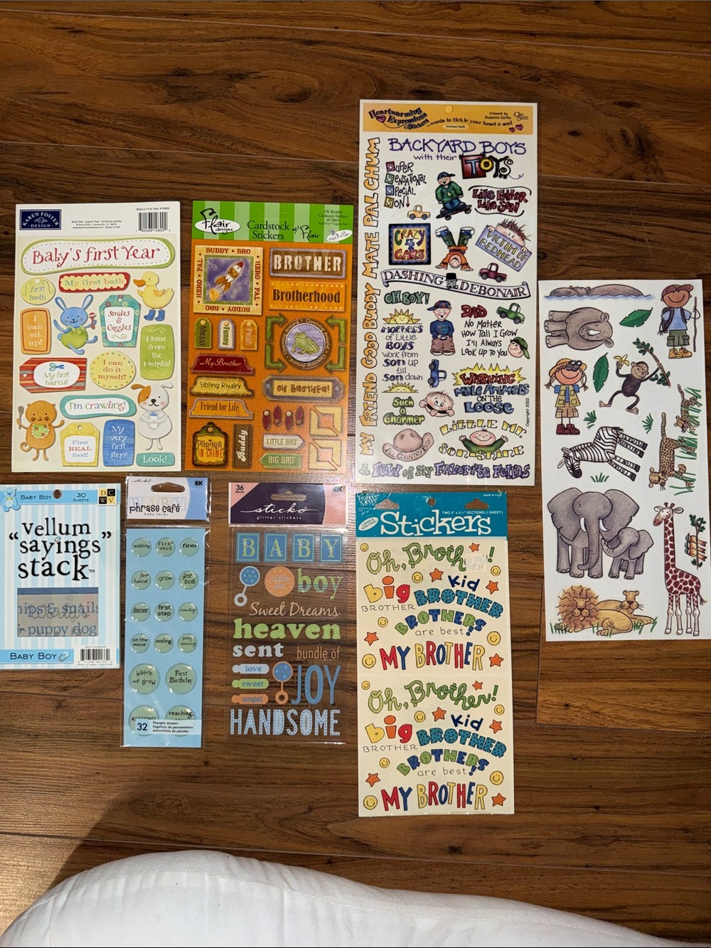 Assorted Baby & Kids Themed Sticker Sheets - Colorful Nursery & Animal Designs